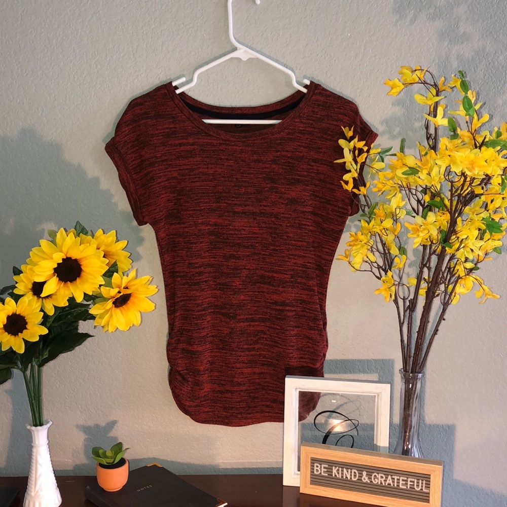 Burnt orange/reddish top